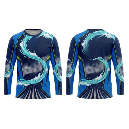 Custom Aqua Splash Ring Carpet Cleaning Uniform Shirt