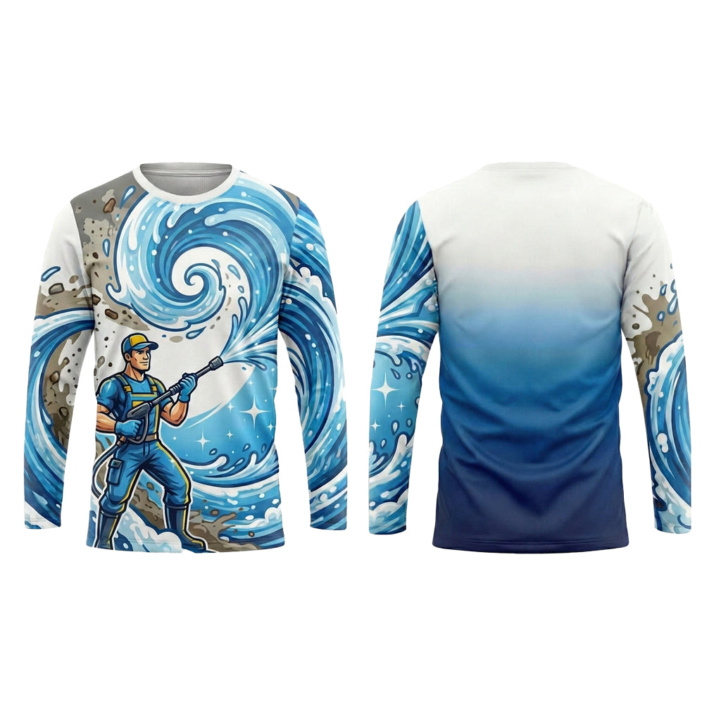 Custom Bubble Flow Service Pressure Washing Shirt