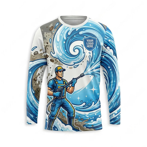 Custom Bleach-Resistant Pressure Washing Uniform Shirt 158
