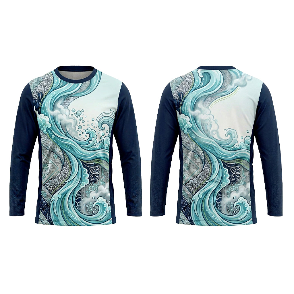 Custom Ornamental Wave Carpet Cleaning Uniform Shirt