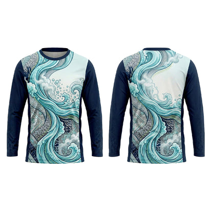 Custom Ornamental Wave Carpet Cleaning Uniform Shirt