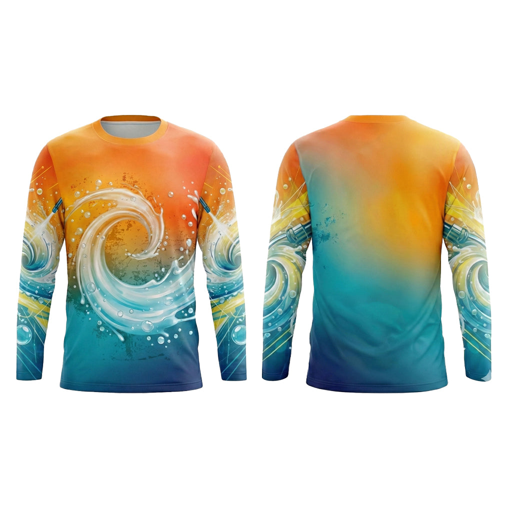 Custom Electric Spray Workwear Pressure Washing Shirt