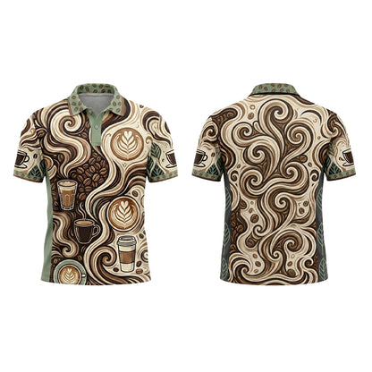 Custom Coffee House Latte Restaurant Uniform Shirt