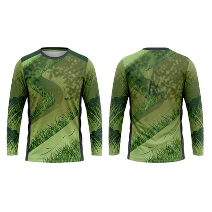 Custom Diagonal Lawn Stripe Landscaping Uniform Shirt