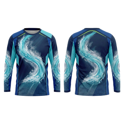 Custom Liquid Wave Carpet Cleaning Uniform Shirt