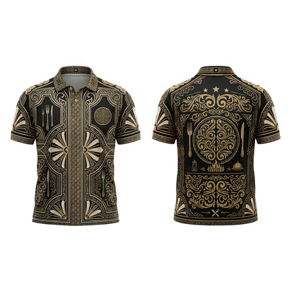 Custom Luxury Art Deco Dining Restaurant Uniform Shirt