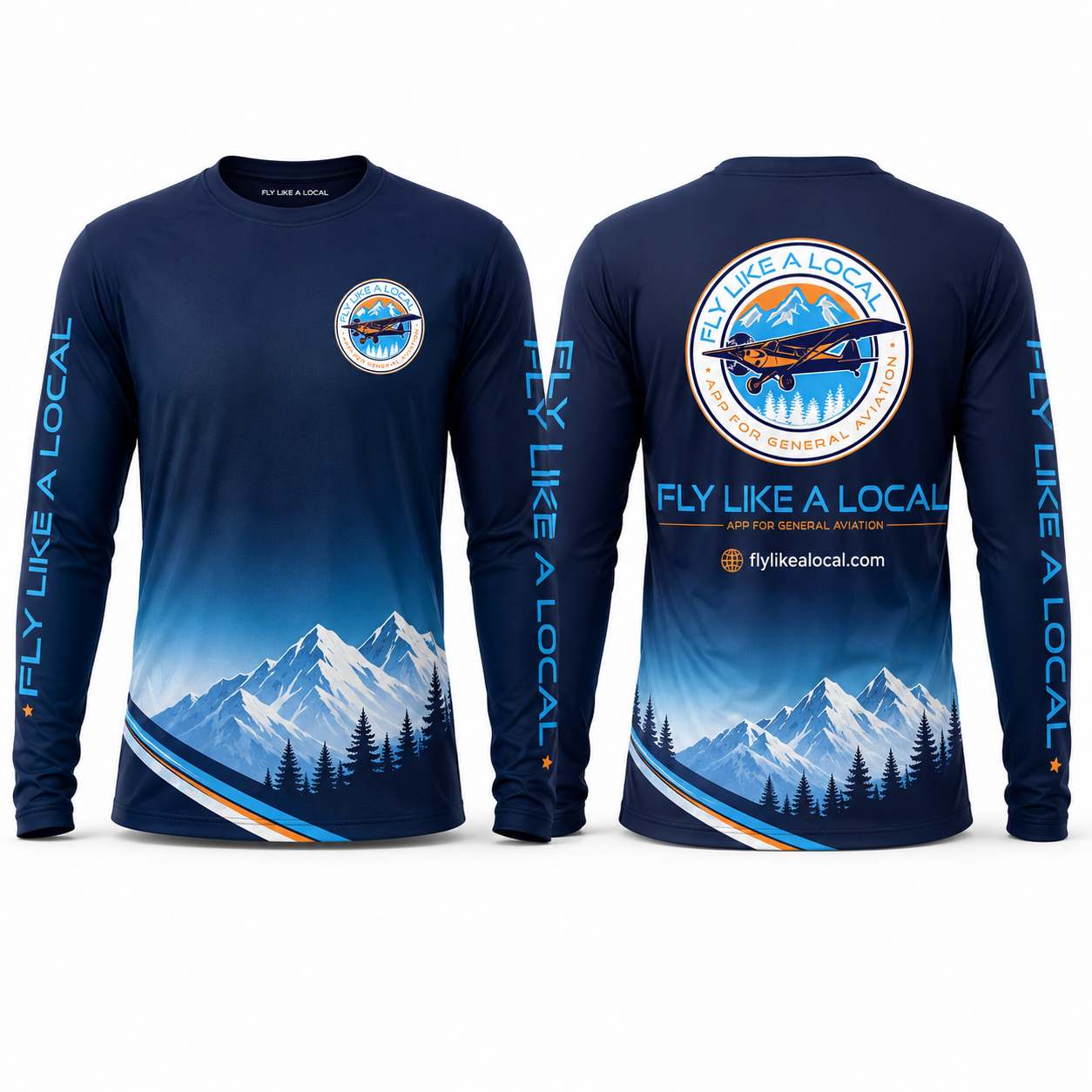 Custom Fly Like A Local Version 2 General Aviation Shirt