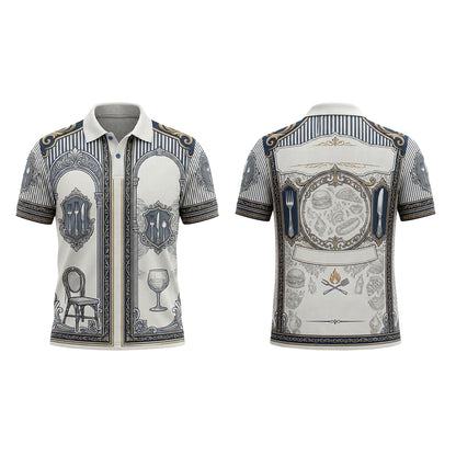 Custom Fine Dining Menu Restaurant Uniform Shirt