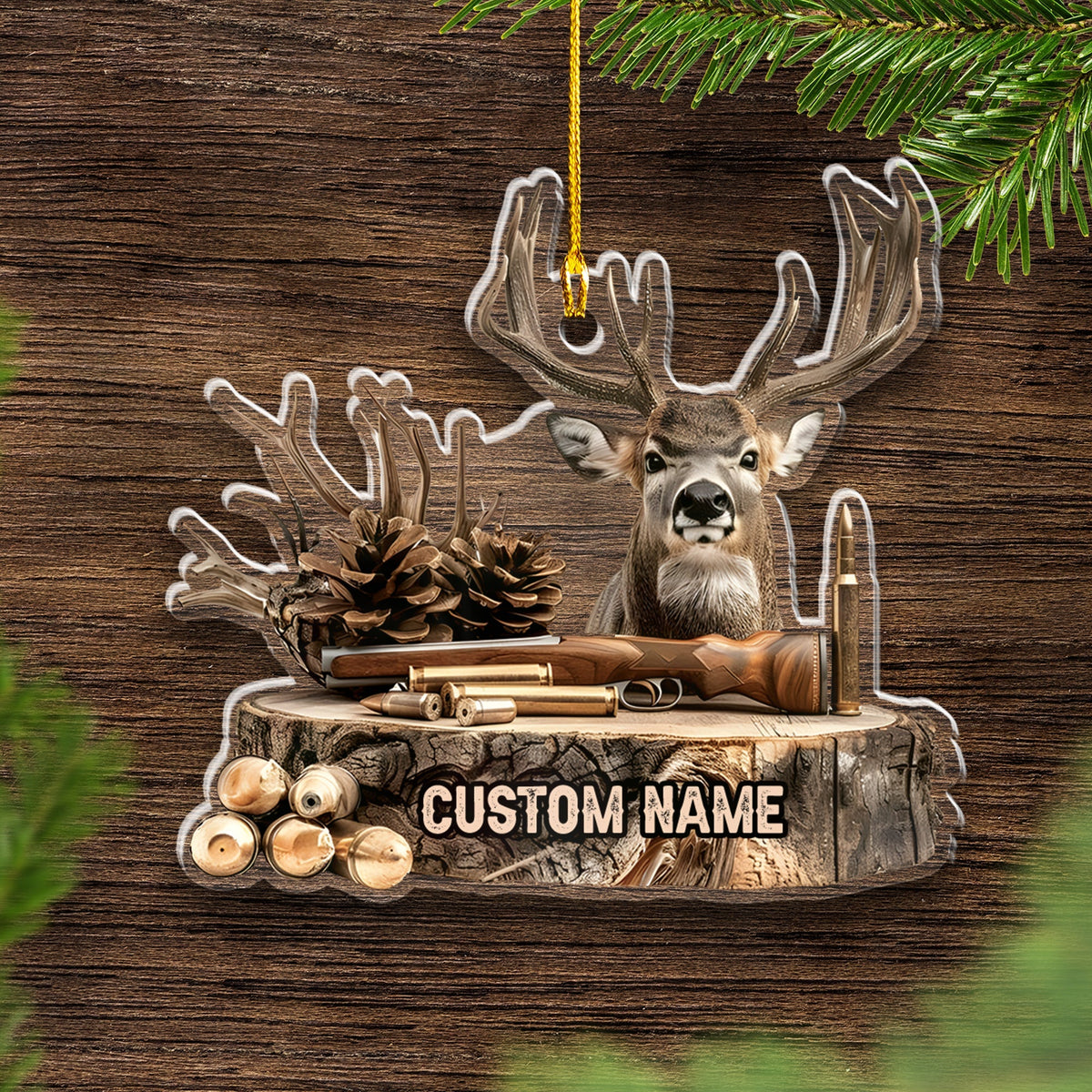 MollyTee Personalized Deer Hunting OrnamentUnique Christmas Gift for Hunters & Outdoorsmen - image 2