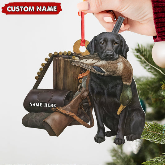 MollyTee Personalized Duck Hunting Dog Ornament - Personalized Acrylic Christmas Decor for Hunters - image 2