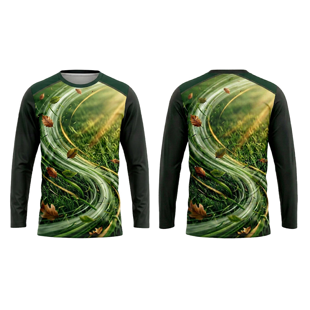 Custom Grass Wind Trail Landscaping Uniform Shirt