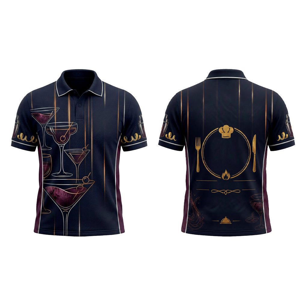 Custom Classic Cocktail Bar Restaurant Uniform Shirt