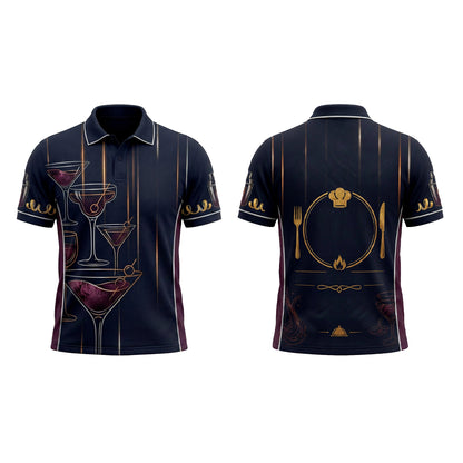 Custom Classic Cocktail Bar Restaurant Uniform Shirt