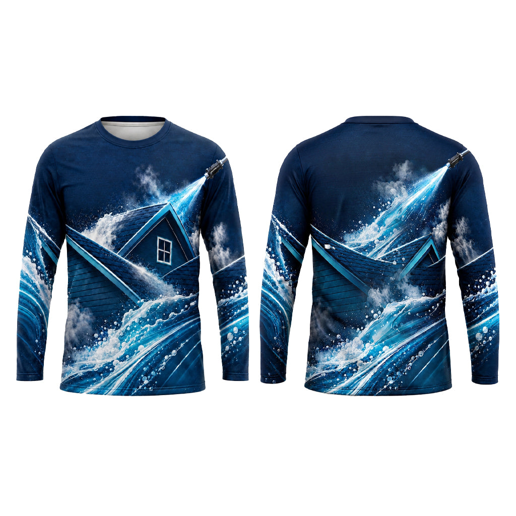 Custom Lime Mist Uniform Pressure Washing Shirt