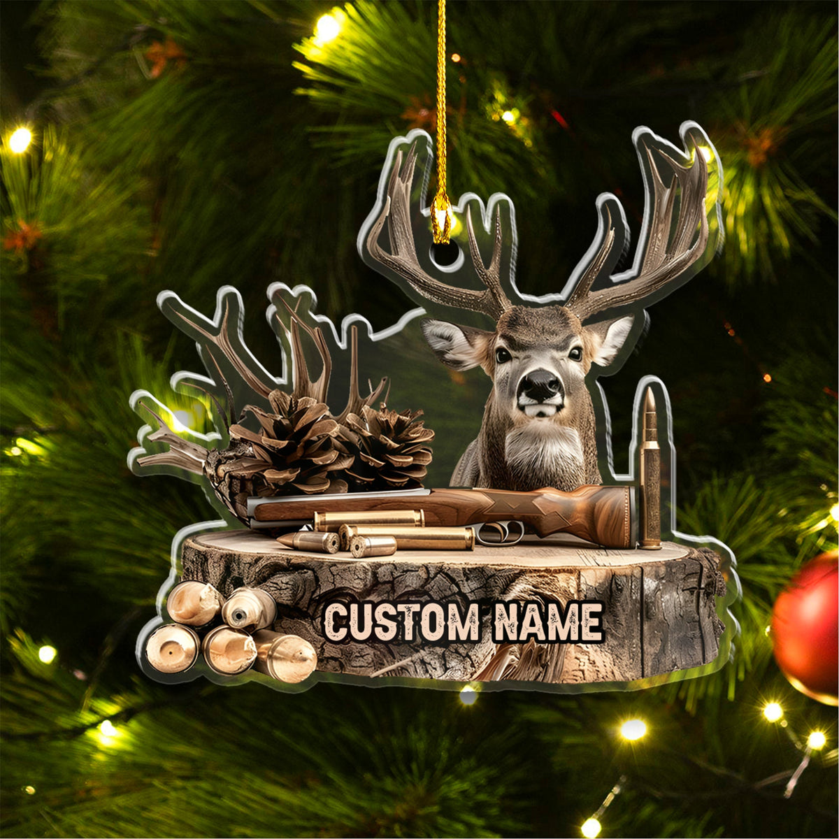 MollyTee Personalized Deer Hunting OrnamentUnique Christmas Gift for Hunters & Outdoorsmen - image 1