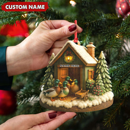 MollyTee Personalized Acrylic Mallard Duck Family Christmas Ornament - Rustic Holiday Cabin Decor for Nature & Wildlife Lovers - image 1