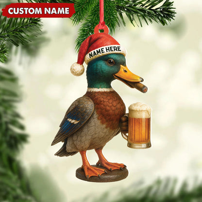MollyTee Personalized Mallard Duck Christmas Acrylic Ornament Custom Name Holiday Decor for Hunters & Nature Lovers - image 3