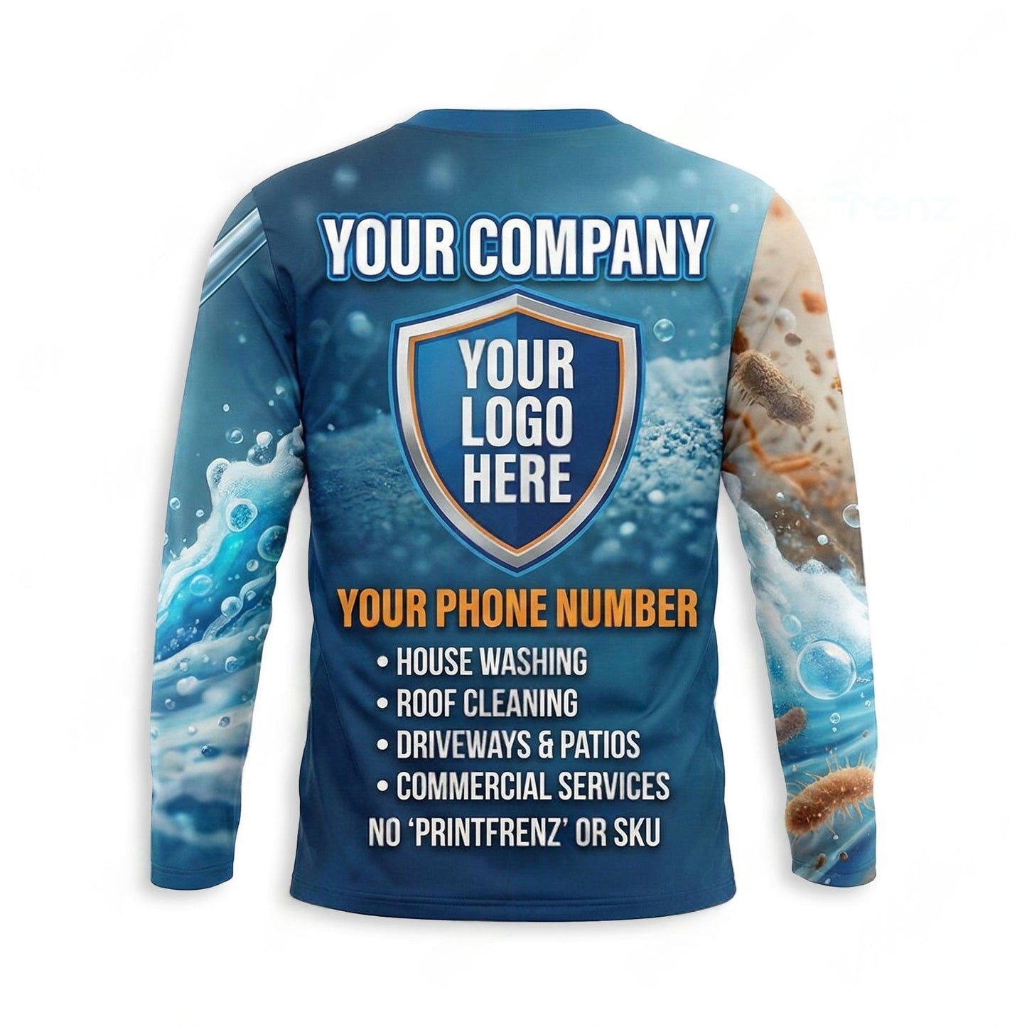Custom Bleach-Resistant Pressure Washing Uniform Shirt 095