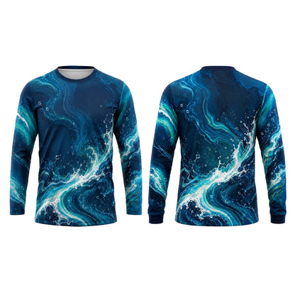 Custom Hydro Stripe Workwear Pressure Washing Shirt