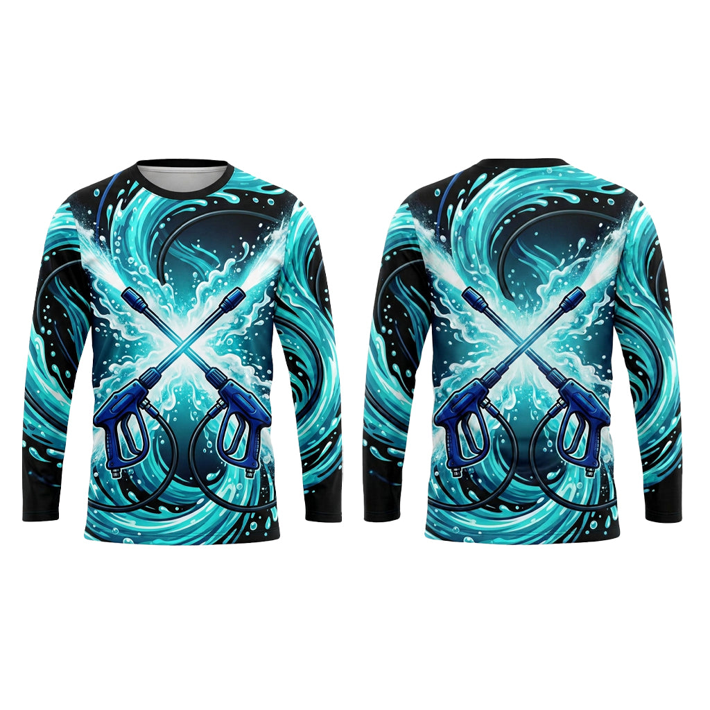 Custom Hydro Stripe Uniform Pressure Washing Shirt