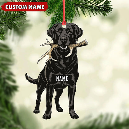 MollyTee Personalized Black Lab Dog Christmas Ornament - Personalized Hunting Dog Acrylic Decor - image 3