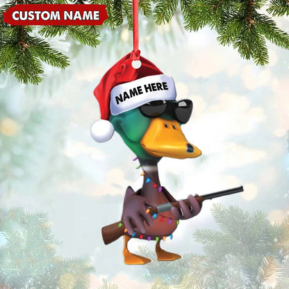 MollyTee Personalized Funny Duck Hunting Acrylic Christmas Ornament Custom Gift for Hunters & Outdoor Lovers - image 4