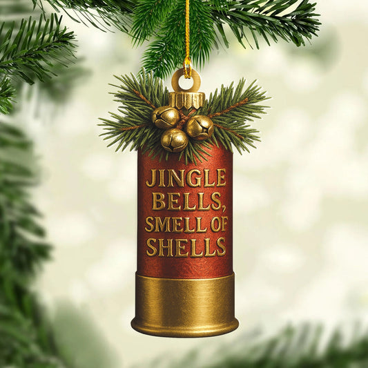 MollyTee Funny Shotgun Shell Christmas Ornament Rustic Hunting Tree Decoration Gift for Hunters - image 1