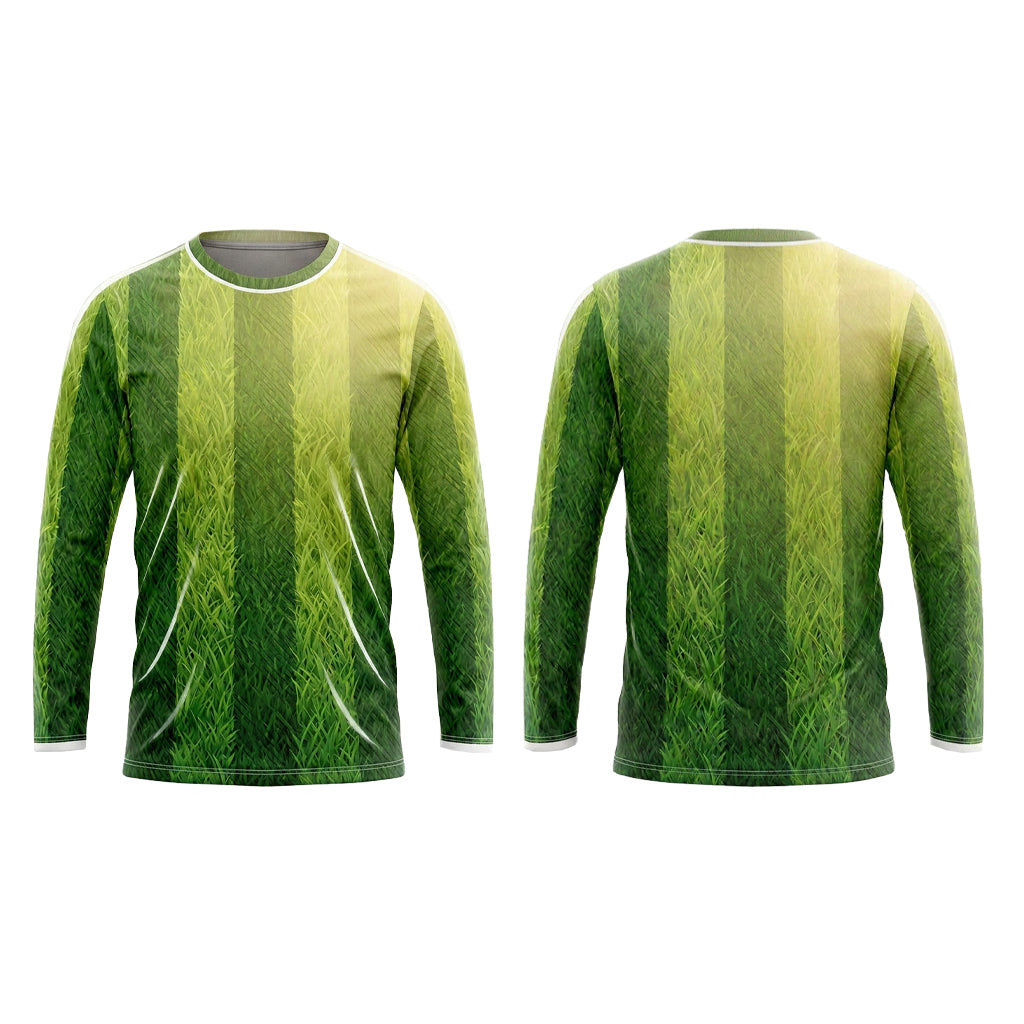 Custom Vertical Grass Stripe Lawn Care Uniform Shirt