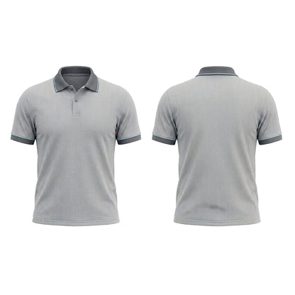 Custom Light Gray Tech Office Polo Shirt