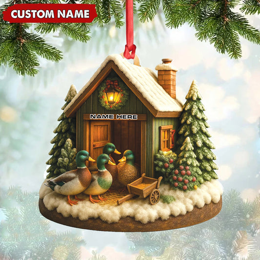 MollyTee Personalized Acrylic Mallard Duck Family Christmas Ornament - Rustic Holiday Cabin Decor for Nature & Wildlife Lovers - image 2
