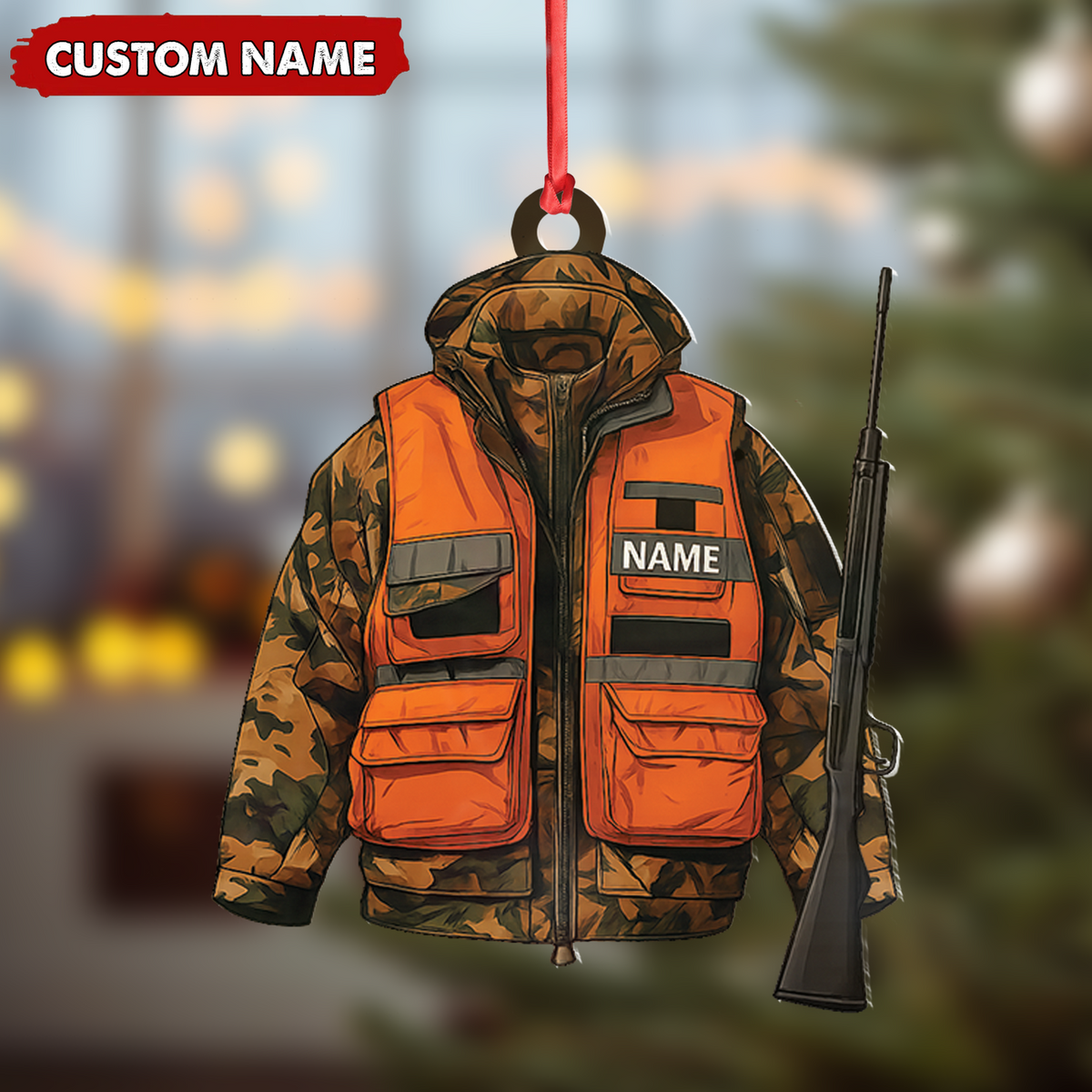 MollyTee Personalized Hunter Ornament - Custom Camo Jacket Christmas Decoration for Men & Hunters - image 4
