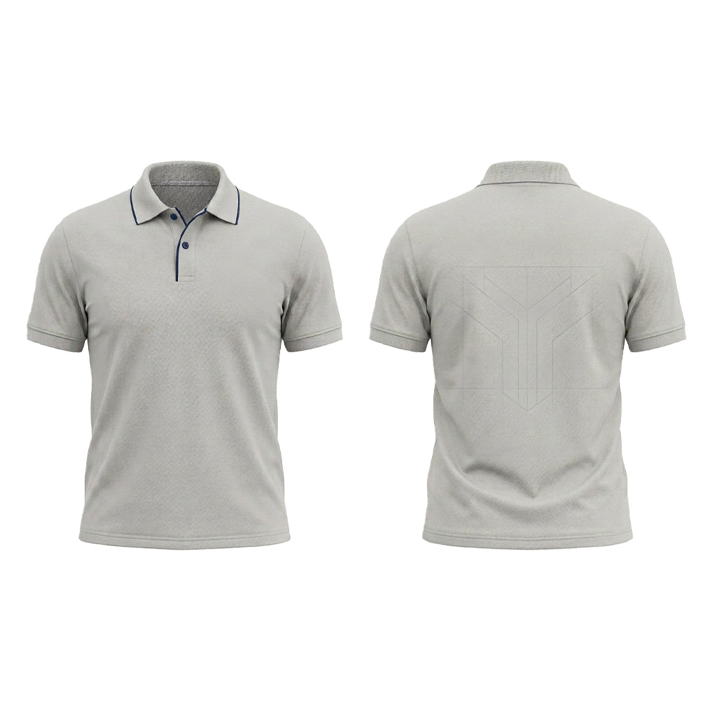 Custom Light Gray Minimal Office Polo Shirt