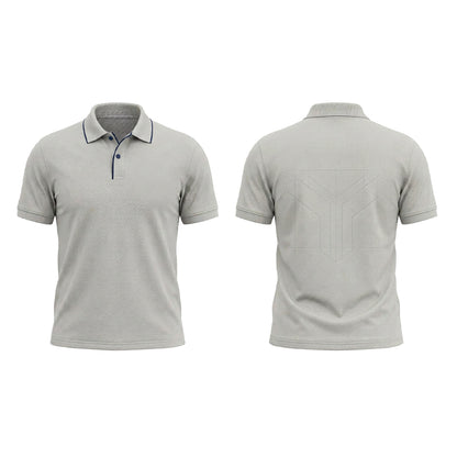 Custom Light Gray Minimal Office Polo Shirt