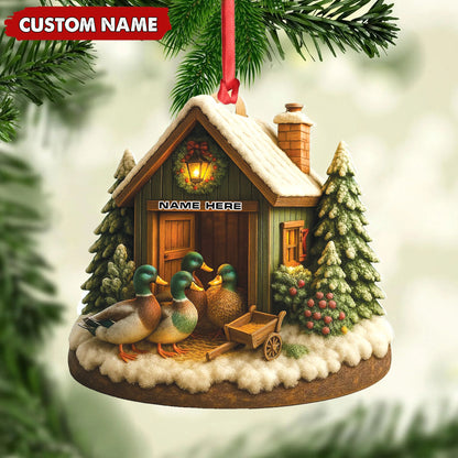 MollyTee Personalized Acrylic Mallard Duck Family Christmas Ornament - Rustic Holiday Cabin Decor for Nature & Wildlife Lovers - image 3