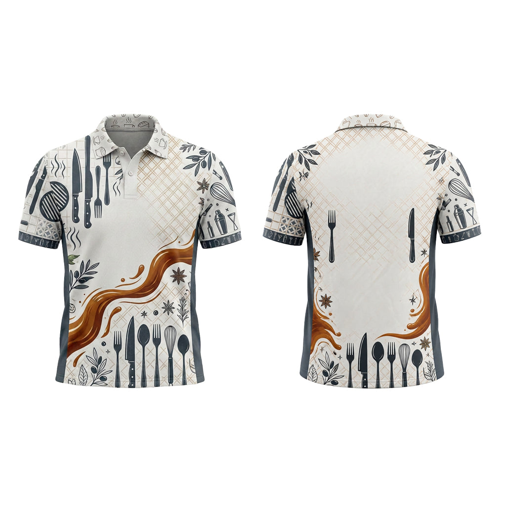 Custom Chef Tools Menu Restaurant Uniform Shirt