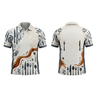 Custom Chef Tools Menu Restaurant Uniform Shirt