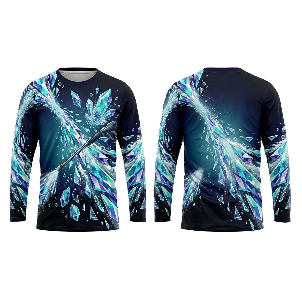 Custom Foam Burst Crew Pressure Washing Shirt