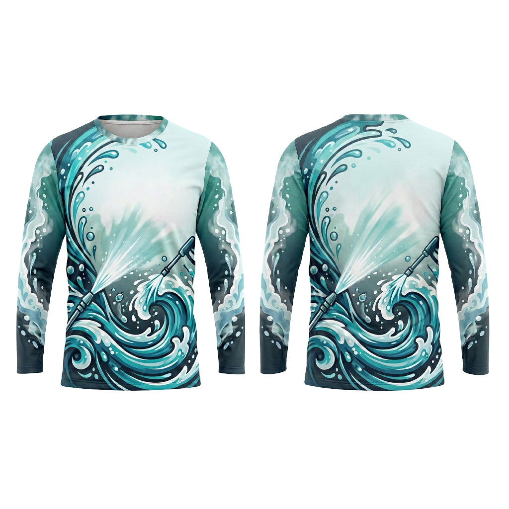 Custom Bubble Flow Performance Pressure Washing Shirt