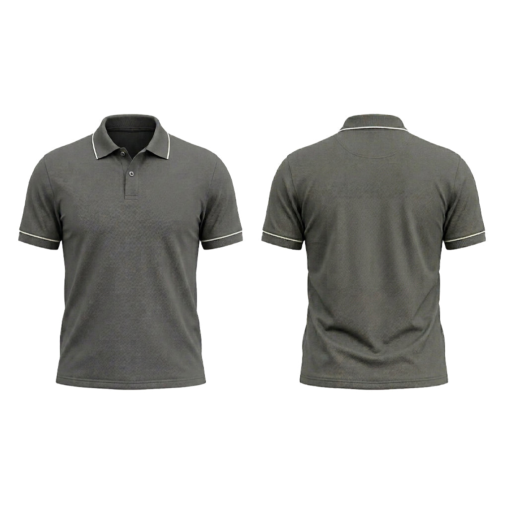 Custom Charcoal Gray Office Polo Shirt
