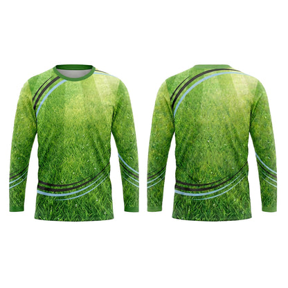 Custom Fresh Grass Field Lawn Care Uniform Shirt