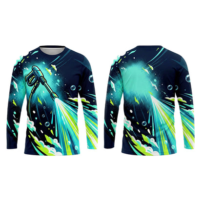 Custom Bubble Flow Uniform Pressure Washing Shirt