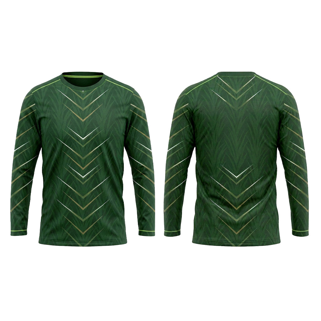 Custom Dark Green Mower Chevron Lawn Care Uniform Shirt