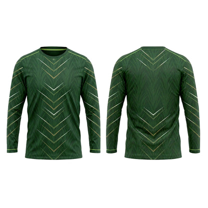 Custom Dark Green Mower Chevron Lawn Care Uniform Shirt