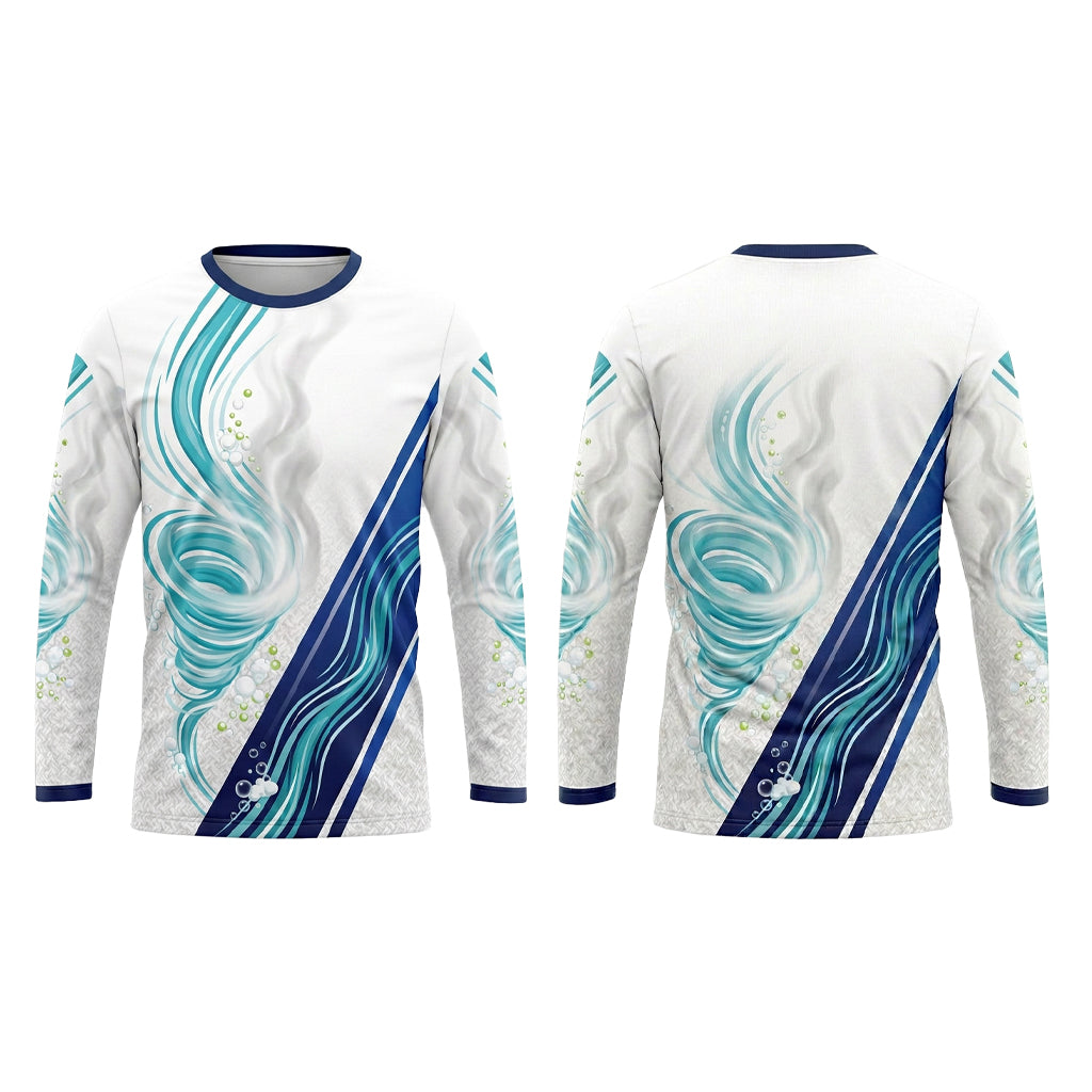 Custom White Steam Vortex Carpet Cleaning Uniform Shirt