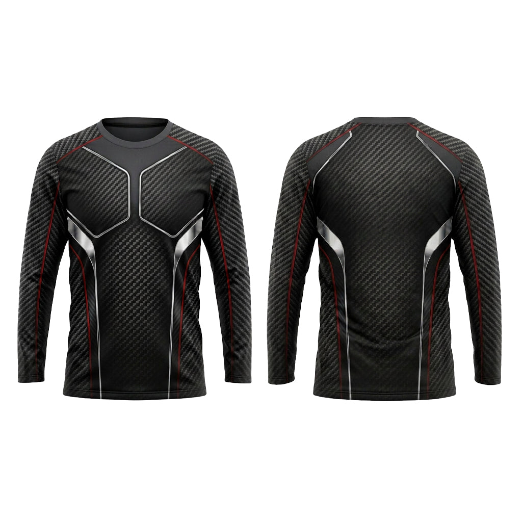Custom Carbon Redline Automotive Work Uniform Shirt