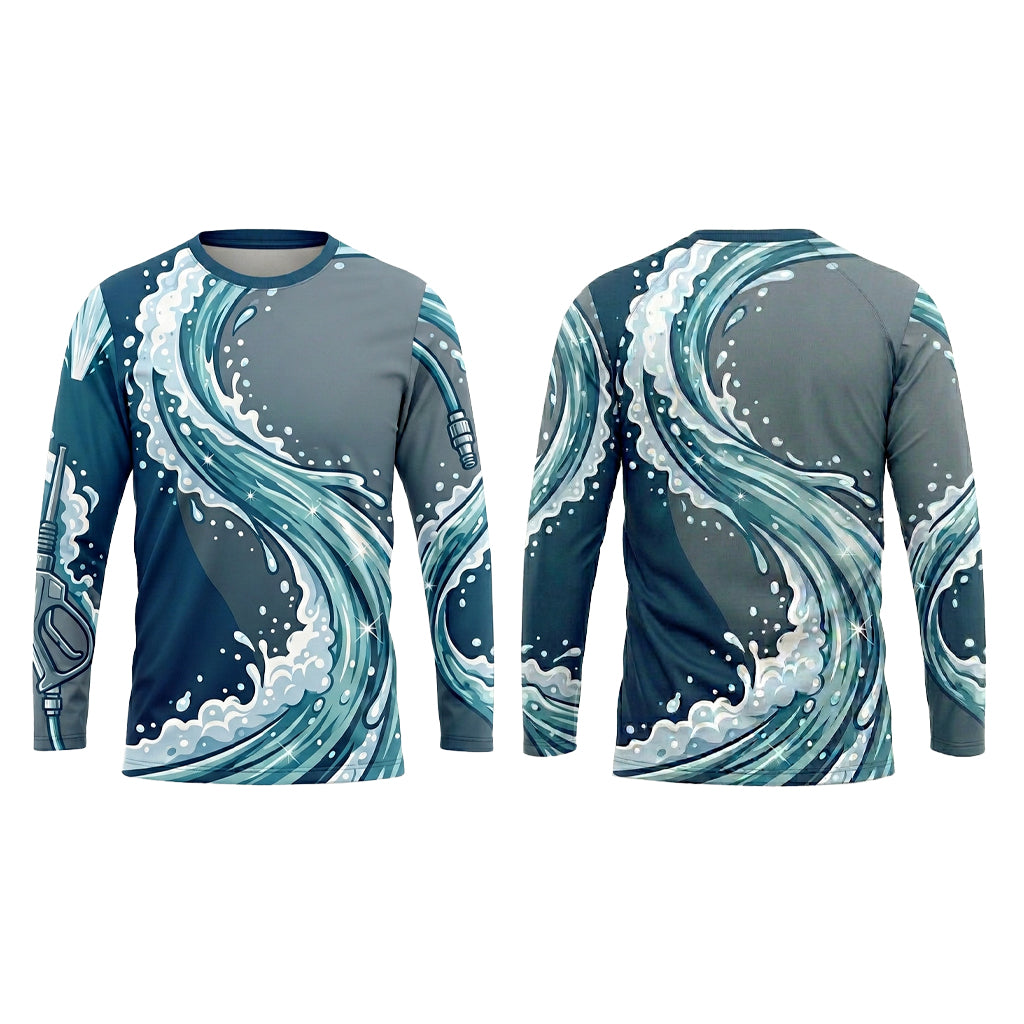 Custom House Wash Uniform Pressure Washing Shirt