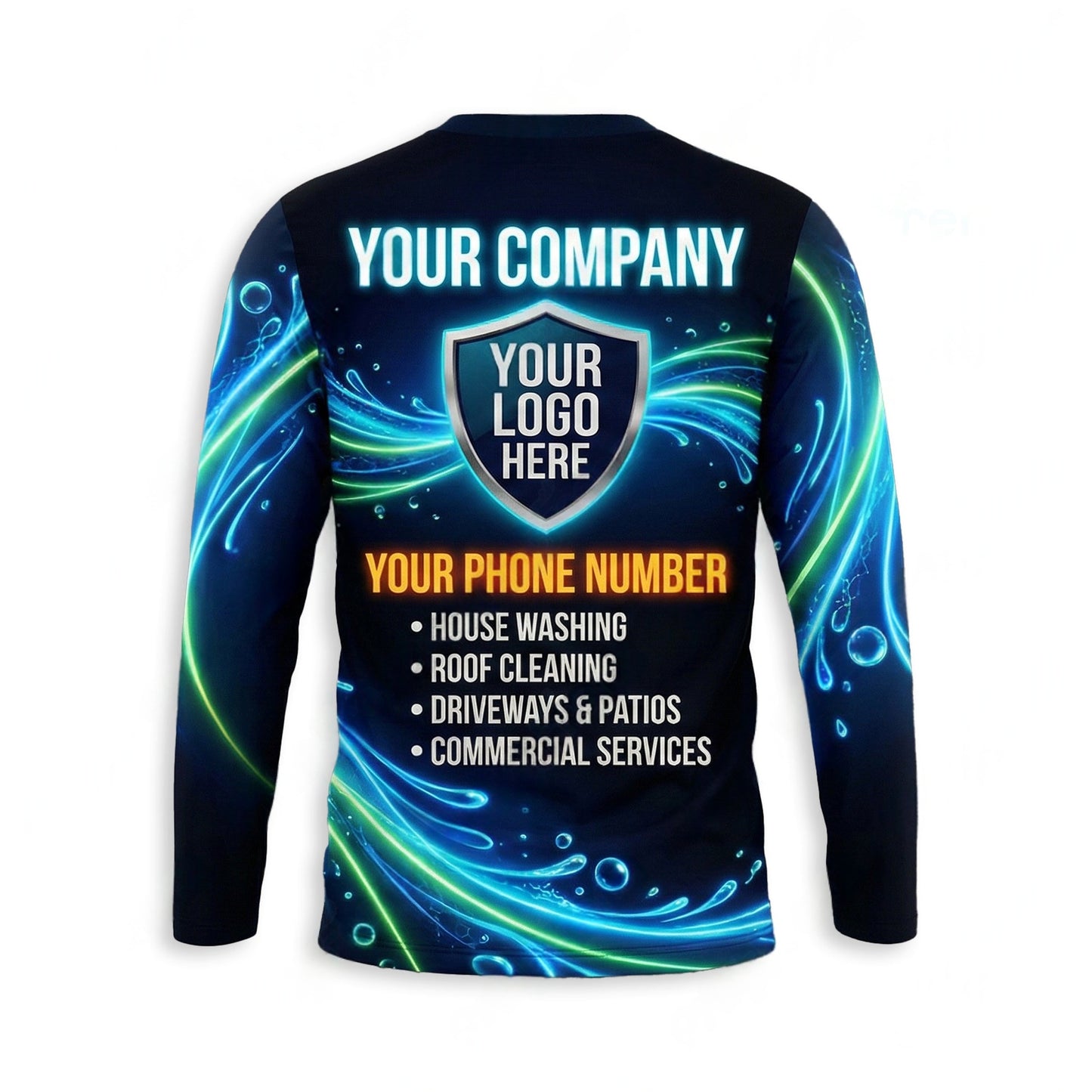 Custom Bleach-Resistant Pressure Washing Uniform Shirt 136