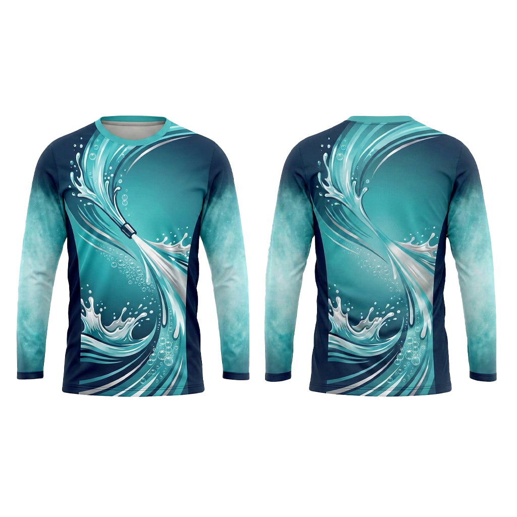 Custom Driveway Stripe Performance Pressure Washing Shirt
