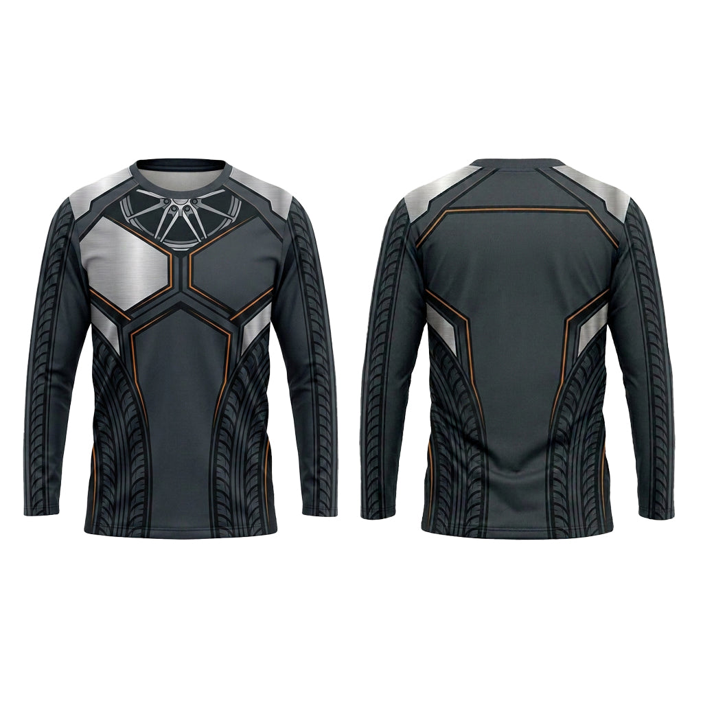 Custom Tire Track Shield Automotive Work Uniform Shirt