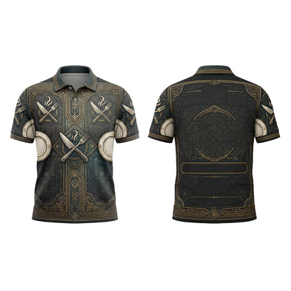 Custom Fine Dining Cutlery Restaurant Uniform Shirt